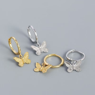 Gold and Silver butterfly huggies