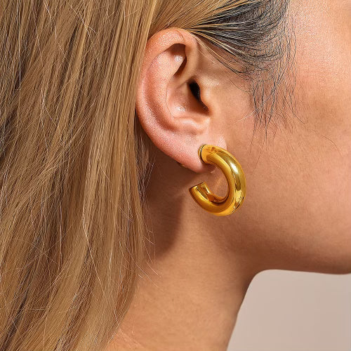 Chunky open drop earrings