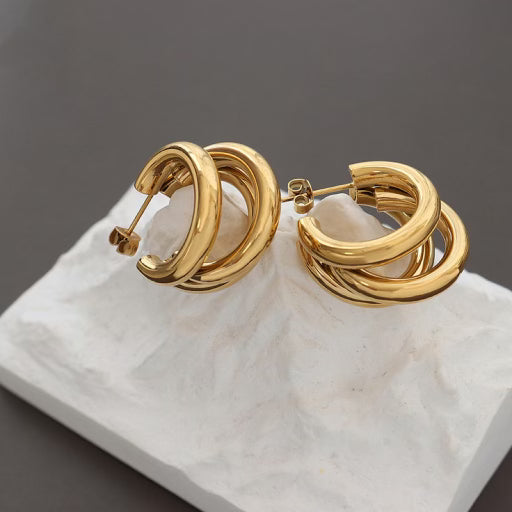 Tri-hoop earrings